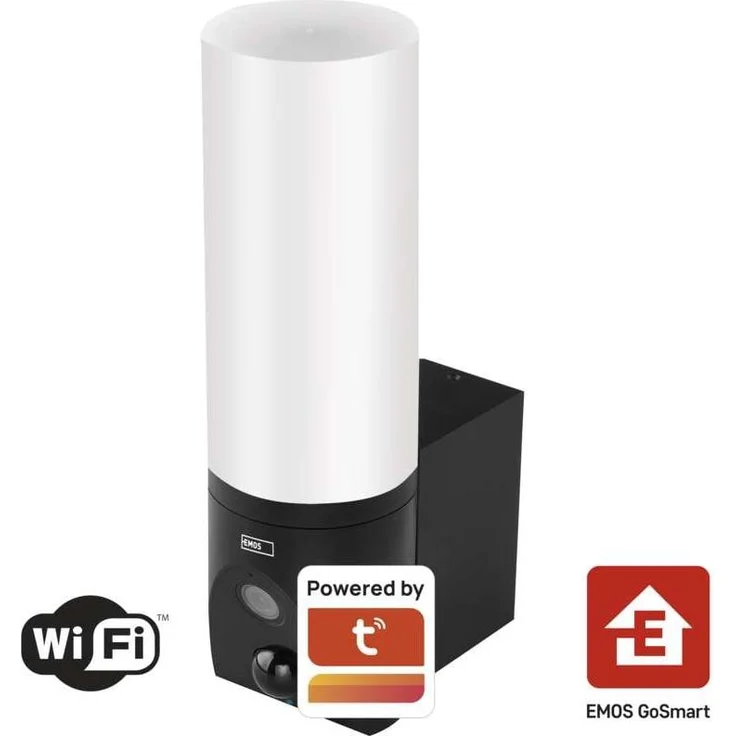 Emos GoSmart Rotierende Outdoor IP Kamera mit WiFi und Licht IP-310 TORCH, schwarz (2304 x 1296 Pixels), Netzwerkkamera, Schwarz – Bild 1