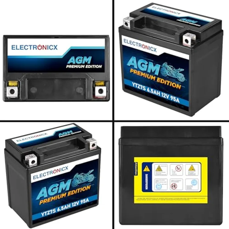 Electronicx YTZ7S AGM Motorradbatterie 6.5Ah 12V - wartungsfrei, auslaufsicher, rüttelfest für Motorrad, Roller, Quad und ATV – Bild 9