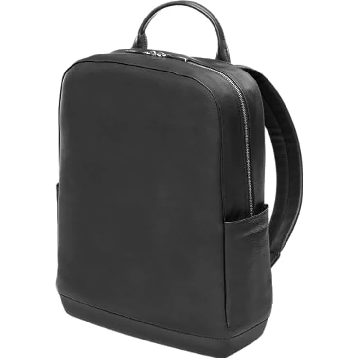 Moleskine Classic Leder-Rucksack, Rucksack für PC und Tablet geeignet, iPad bis zu 15 Zoll, Abmessungen 32 x 42 x 11 cm, Schwarz