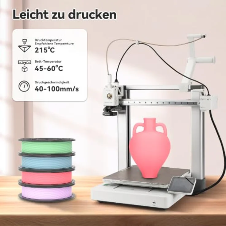 3DHoJor Matte PLA Filament 8er-Pack, 250g Rollen in Pastellfarben, 1.75mm, hohe Zähigkeit – Bild 4