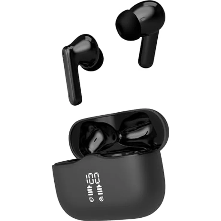 T'nB ONYX ANC Bluetooth-Kopfhörer, Kabellose In-Ear Ohrhörer mit Geräuschunterdrückung, Touch-Steuerung und Ladebox, Farbe – Grau – Bild 1
