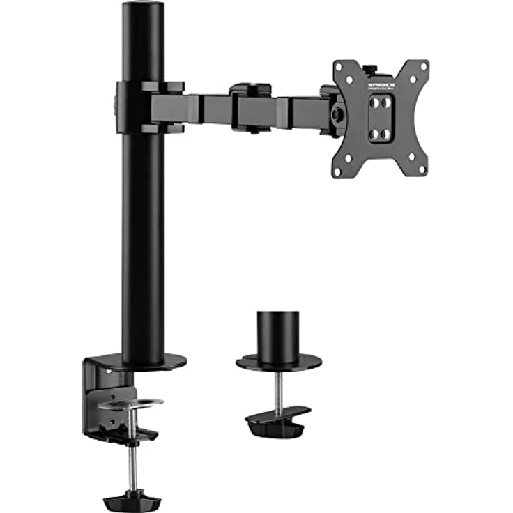 Speaka Professional SP-MM-210 1fach Monitorhalterung 43,2 cm (17) - 81,3 cm (32) Schwarz Höhenverstellbar, Neigbar+Schwenkbar – Bild 1