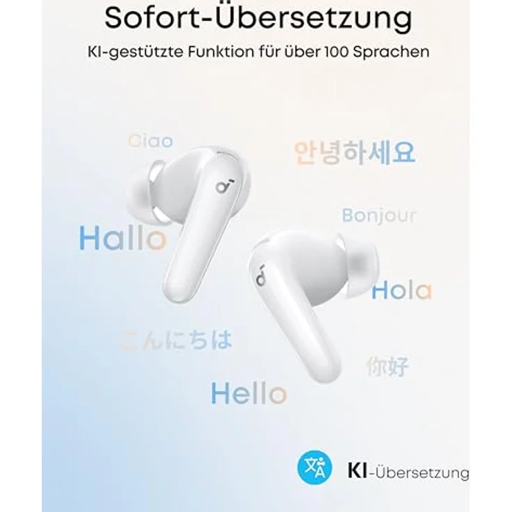 Soundcore by Anker P31i, kabellose Bluetooth-Kopfhörer mit Hi-Res Sound und adaptivem Noise Cancelling, Weiß – Bild 5