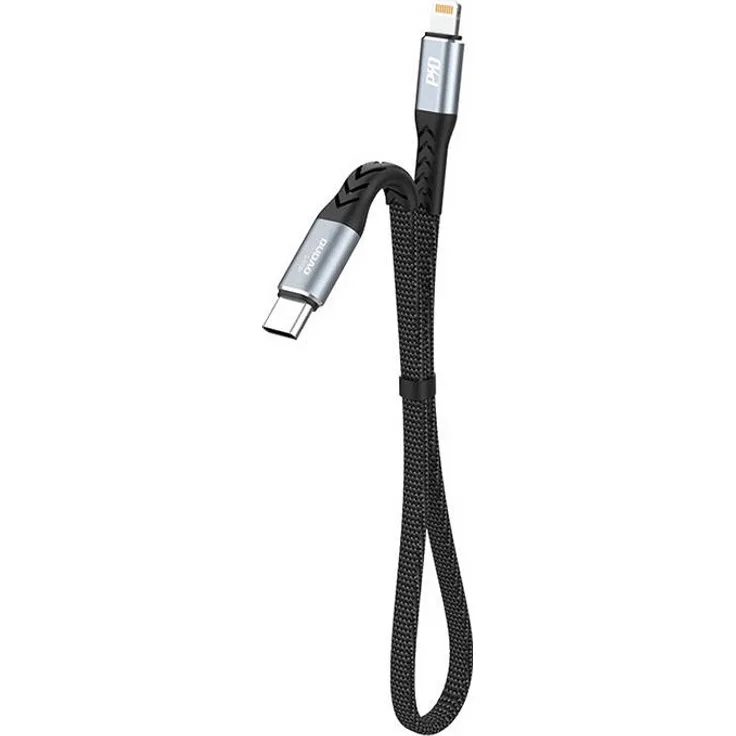 Dudao L10P Lightning - USB-C PD 20W Kabel, 0,23m, schwarz, langlebig und flexibel