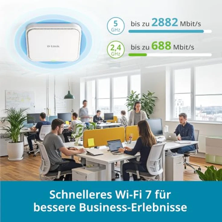 D-Link DAP-E3620 Wi-Fi 7 Access Point, Dual-Band mit 3600 Mbit/s, PoE, weiß – Bild 5