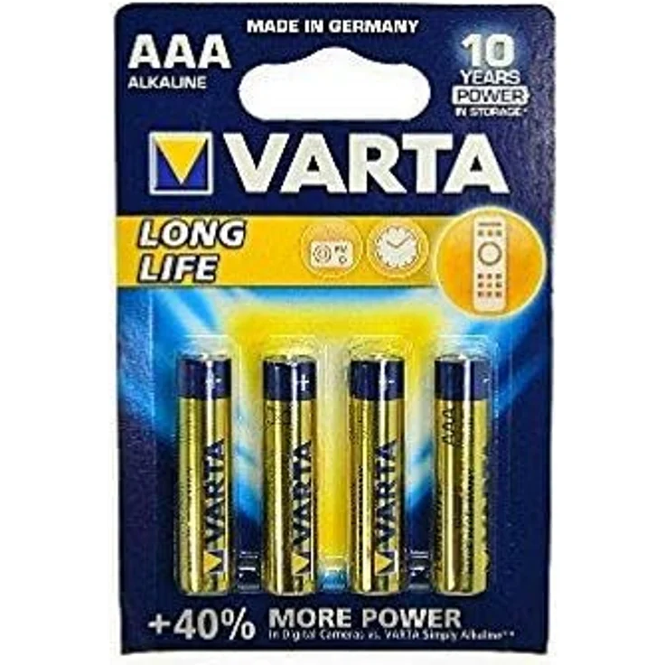 VARTA Longlife AAA Micro LR03 Batterie, Alkaline Batterien (ideal für Fernbedienung Radio Wecker und Uhr) 4er Pack – Bild 2
