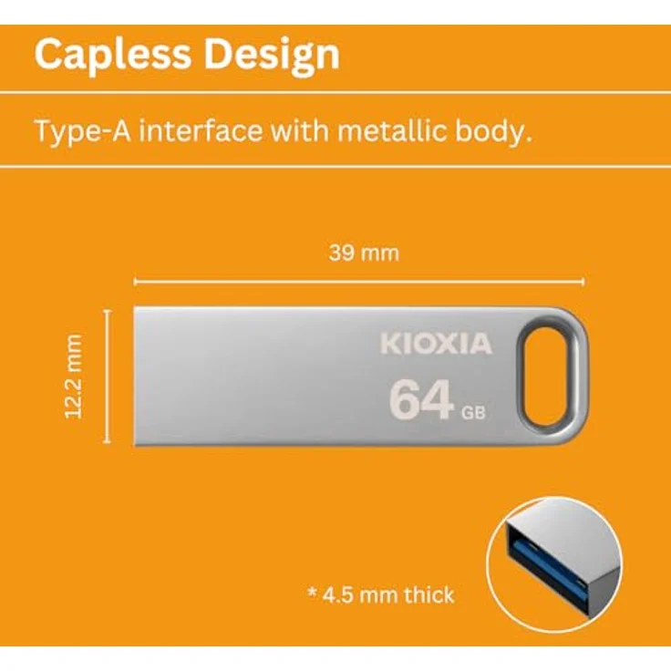 USB Pendrive Kioxia U366 Silber 64 GB (LU366S064GG4) – Bild 8