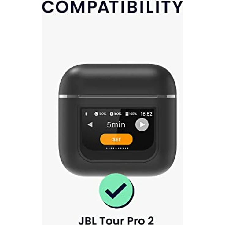 kwmobile 3X transparente Schutzfolie für JBL Tour Pro 2 - klare TPU Folie für Kopfhörer Display – Bild 2