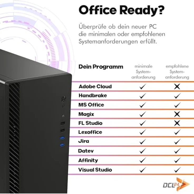DCL24.DE Office PC Ryzen 5 5500, GT1030, 16GB RAM, 1TB SSD, Windows 11 Pro – Bild 2