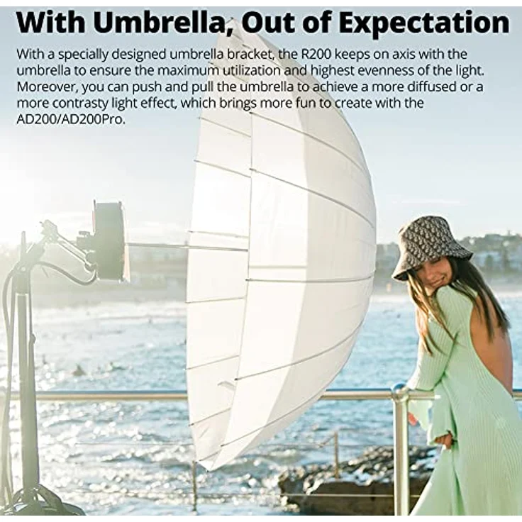 Godox R200 Ring-Makro-Blitzkopf, 200 Ws Hochleistungsring, Porträtaufnahmen, für Godox AD200/200Pro Outdoor-Portraitaufnahmen, Hochzeitsaufnahmen – Bild 4