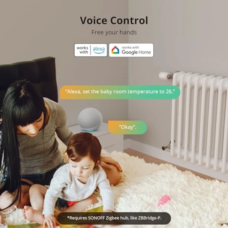 SONOFF Smart Heizkörperthermostat TRVZB, Zigbee Thermostat mit App-Funktion, kompatibel mit Amazon Alexa/Home Assistant, unterstützt Öffnungsverhältnisse von 0-100% – Bild 4