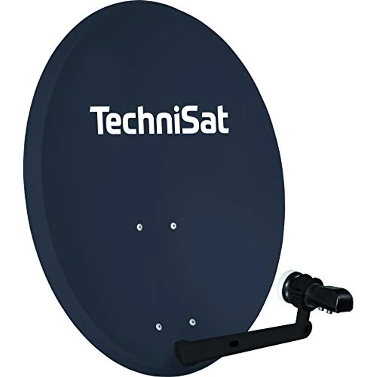 TechniSat TECHNITENNE 70 Satelliten-Schüssel für 4 Teilnehmer (70 cm digital Sat Anlage, Komplettset aus Antenne mit Masthalterung und Quattro-Switch-LNB), anthrazit – Bild 2