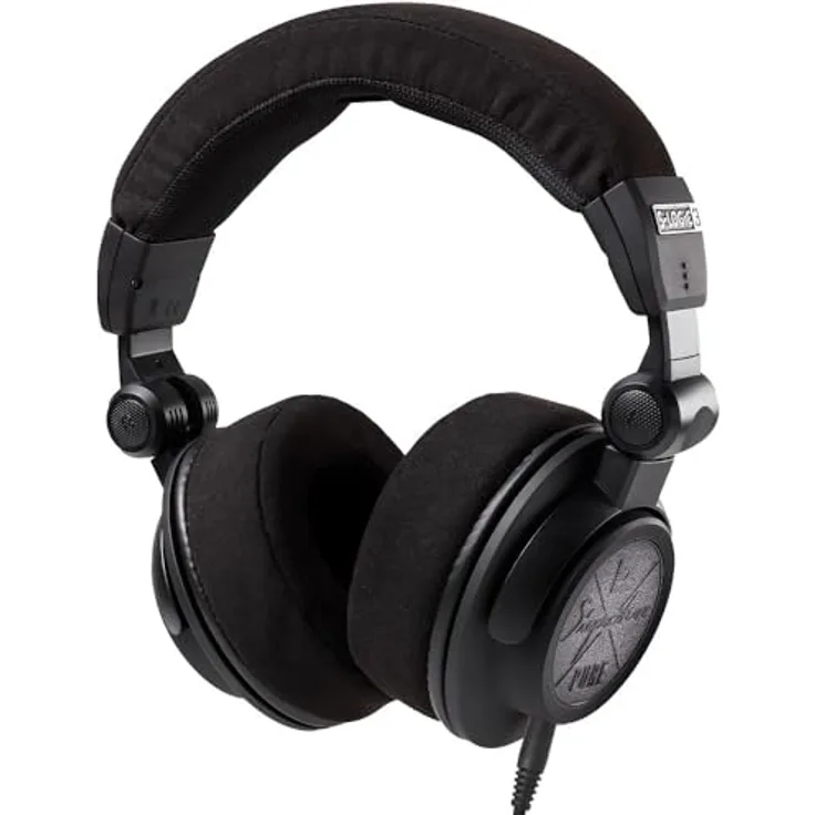 Ultrasone Signature Pure Black, Kopfhörer mit Referenzklang, 8–35.000 Hz Frequenzgang, leichtes Design, Memory-Foam-Ohrpolster, schwenkbare Ohrmuscheln, geschlossene Bauweise