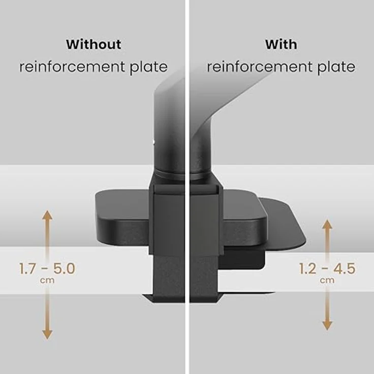 BenQ Universal-Monitorarm, Tischhalterung für 45" Monitore, höhenverstellbar und neigbar, Schwarz – Bild 7
