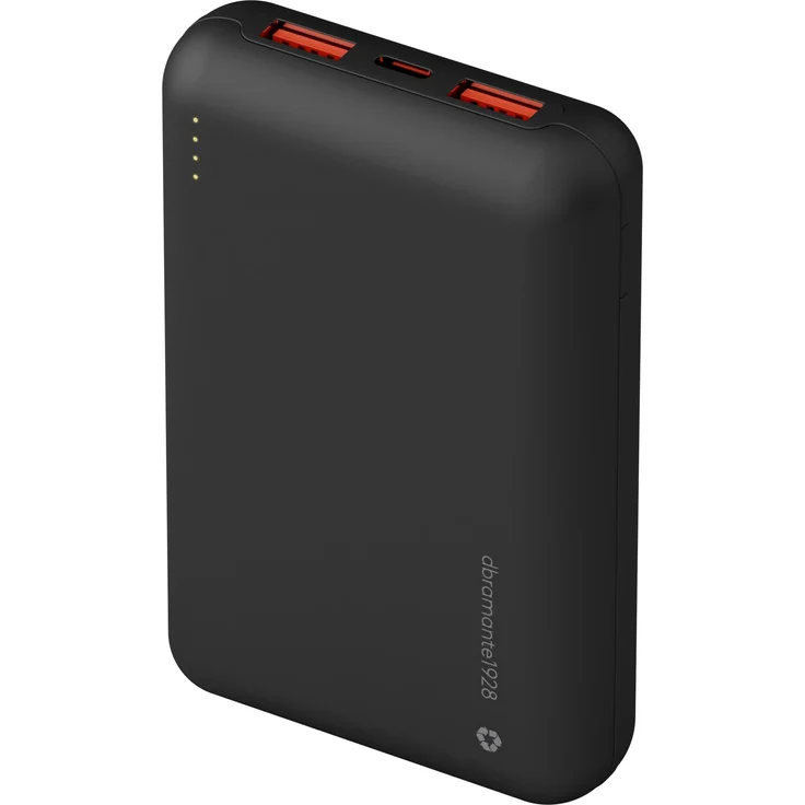 dbramante1928 Dbramante Re-Charge Powerbank, 20.000mAh, schwarz, aus 100% recyceltem Kunststoff