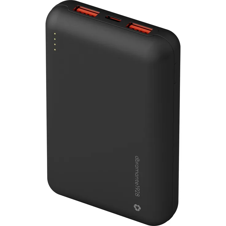 dbramante1928 Dbramante Re-Charge Powerbank, 20.000mAh, schwarz, aus 100% recyceltem Kunststoff