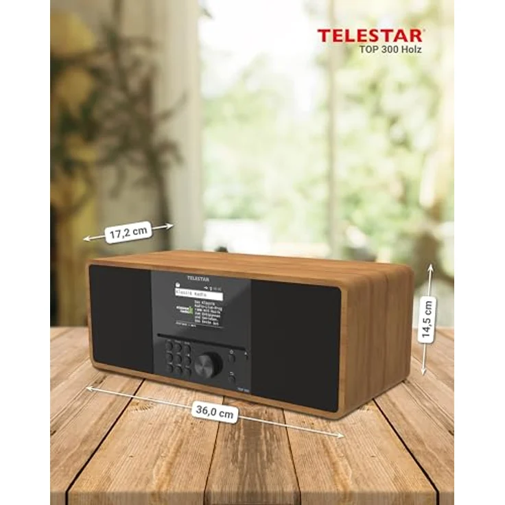 Telestar Top 300, Internetradio mit DAB+, FM, Bluetooth 5.3, WLAN und CD-Player, Braun – Bild 15