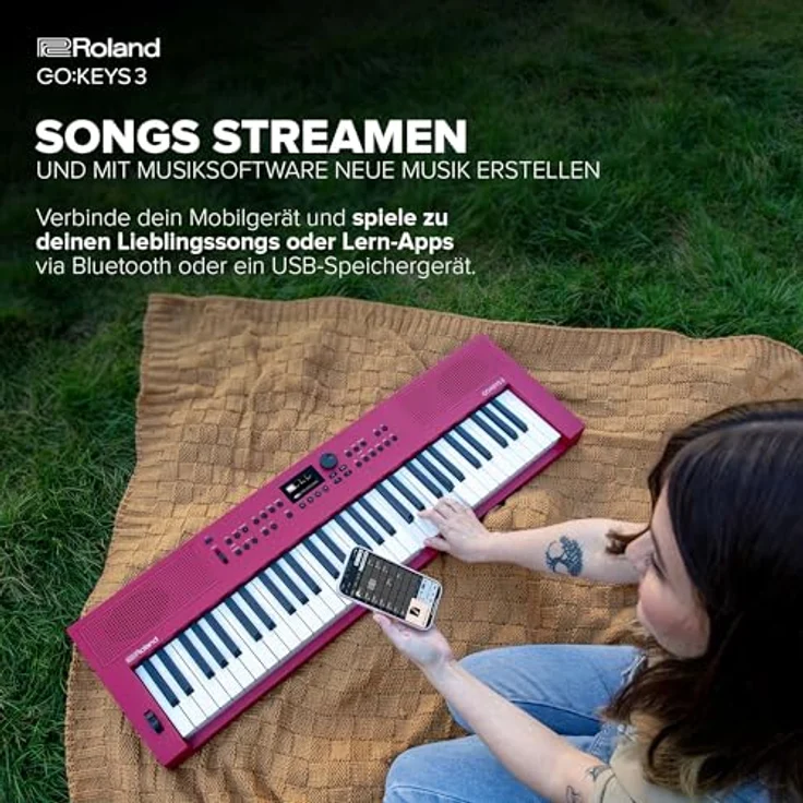 Roland GO:KEYS 3 Music Creation Keyboard | 61 Tasten | ZEN-Core Engine mit über 1000 internen Sounds | Integrierte Stereolautsprecher | Bluetooth Audio/MIDI - Turquoise – Bild 5