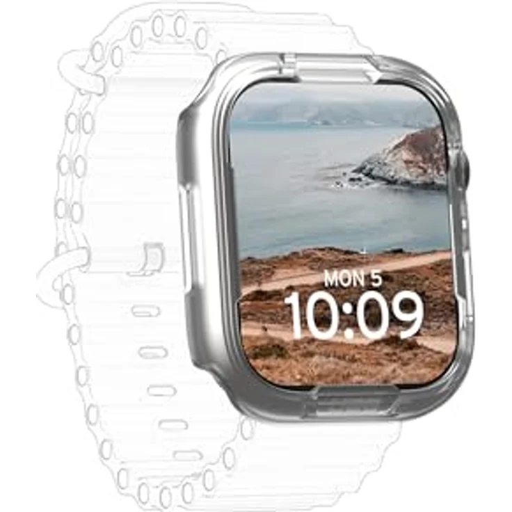URBAN ARMOR GEAR Scout Case für Apple Watch 9/8/7 (45mm), sturz- und stoßsichere Hülle nach US-Militärstandard, robust mit Displayschutz in Clear – Bild 4