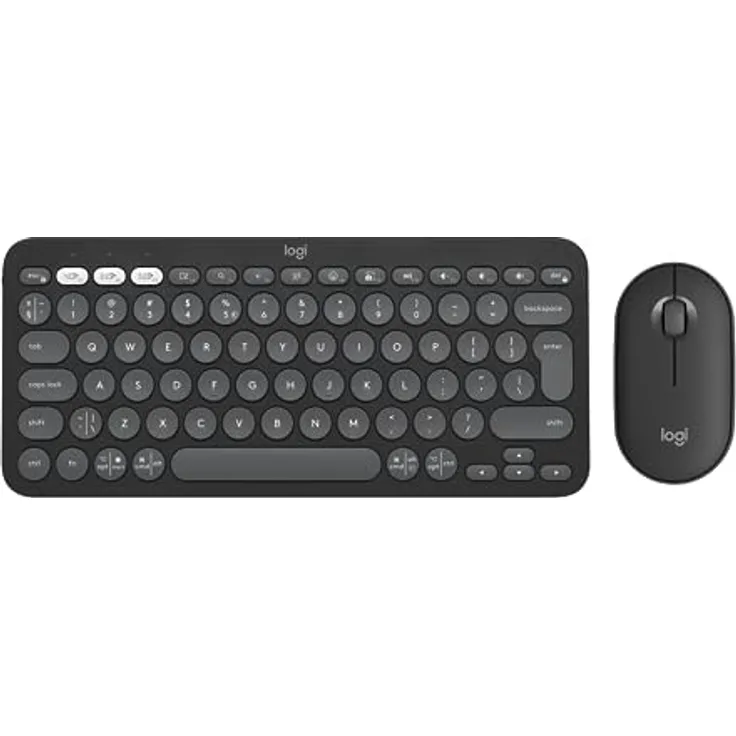 Logitech Pebble 2 Combo - Skandinavisches QWERTY-Layout, Grafit