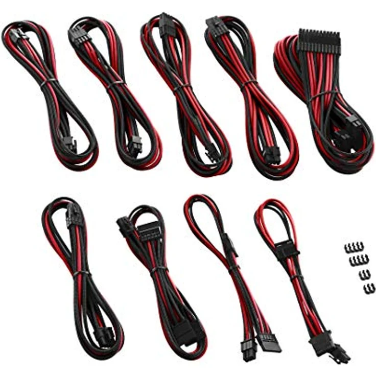 CableMod cm-PRTS-FKIT-NKKR-R PRO ModMesh RT-Serie ASUS ROG/Seasonic Kabel-Kits, Schwarz – Bild 2