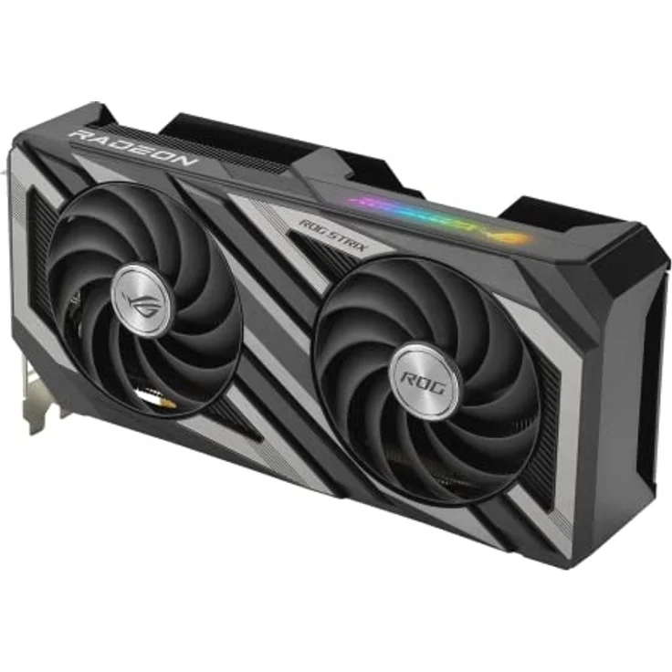 ASUS ROG Strix Radeon RX 7600 OC Edition 8GB GDDR6 Gaming Grafikkarte (AMD Radeon RX7600, PCIe 4.0, 1x HDMI 2.1, 3X DisplayPort 1.4a, Aura Sync RGB Beleuchtung, ROG-STRIX-RX7600-O8G-GAMING) – Bild 5