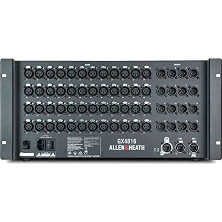 Allen & Heath GX4816, 96-kHz Studio- und Livemixer mit 48 Mikrofonvorverstärkern und 16 XLR-Line-Ausgängen, Schwarz – Bild 2