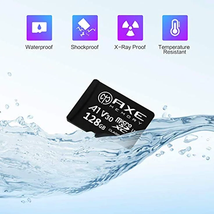 AXE AXP4K128 microSDXC-Speicherkarte + SD-Adapter mit A1 App Performance, V30 UHS-I U3 4K – Bild 3