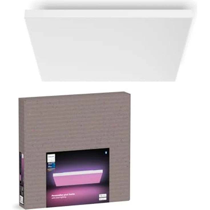 Philips Hue Datura smarte Panelleuchte (quadratisch 60 x 60 cm), weißes & farbiges Licht, Bluetooth kompatibel, Sprachsteuerung mit Alexa, Apple Home & Google Assistant – Bild 1