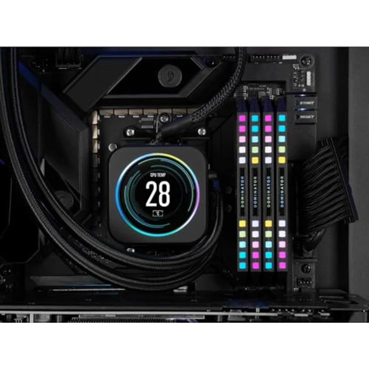 Corsair DOMINATOR PLATINUM RGB DDR5 RAM 64GB (4x16GB) 5600MHz CL36 AMD EXPO iCUE Kompatibel Computer Speicher - Grau (CMT64GX5M4B5600Z36) – Bild 2