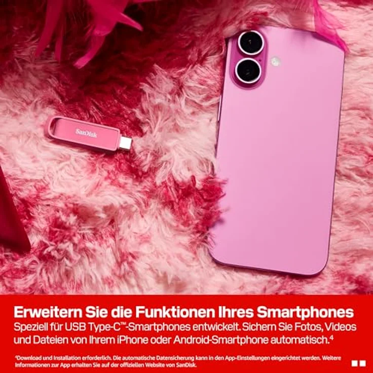 SANDISK Phone Drive USB-C Seastar Pink, 1TB USB Stick mit hoher Übertragungsgeschwindigkeit bis zu 150 MB/s – Bild 9