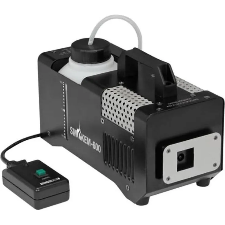 HQ Power Hqsm10001, Nebelmaschine mit 600 Watt, 283 m³/min Nebelausstoss, Kabelfernbedienung und LED-Anzeige