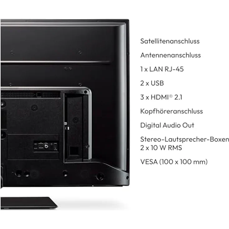 MEDION X14316 (MD 30880) 108 cm (43 Zoll) Fernseher, 4K, Dolby Vision HDR, Dolby Atmos, Netflix, Prime Video, Smart TV, PVR, Google Chromecast & Assistant, Elegantes Design in Schwarz – Bild 4