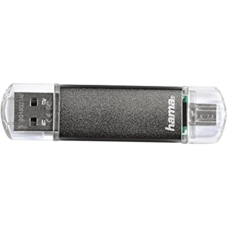 Hama 128GB USB-Speicherstick mit USB 2.0 & microUSB (2-in-1 USB-Stick, z.B. für Android Handy, Tablet, Computer, Notebook, PC, Laptop, MacBook, OTG, 10MB-s) Handy-Stick, Doppel Memory-Stick grau – Bild 4