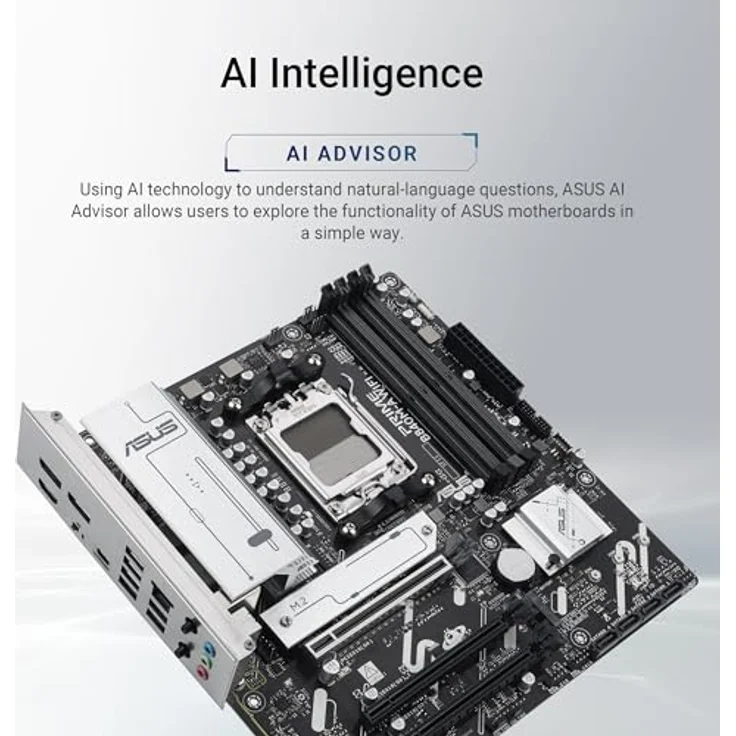 ASUS Prime B840M-A WiFi Mainboard Sockel AMD AM5 (AMD B840, mATX, DDR5 Speicher, 3X M.2, PCIe 4.0, WiFi 6E, Aura Sync) – Bild 2