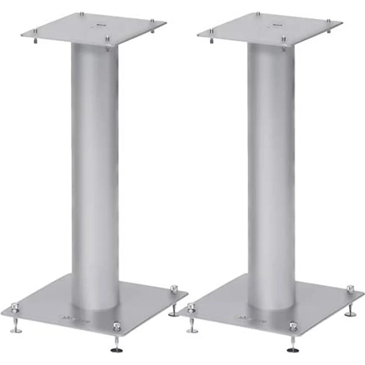 NorStone Lautsprecherständer Stylum 1 (50cm), Silber (matt) - Stabiler Metallständer bis 50kg belastbar, Paarpreis – Bild 1