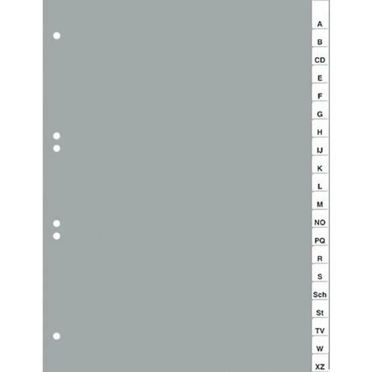 DURABLE Aktenordner DURABLE 6401 Register PP A4 Hoch A-Z grau - 20-teilig, für mehr Ordnung im Ordner – Bild 5
