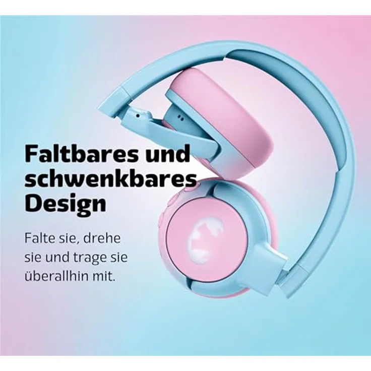 Fresh 'n Rebel Code Junior, Kabellose Bluetooth-Kopfhörer für Kinder, sicherer Klang (<85dB), LED-Lichteffekte, 48 Std. Spielzeit (Cool Candy) – Bild 5