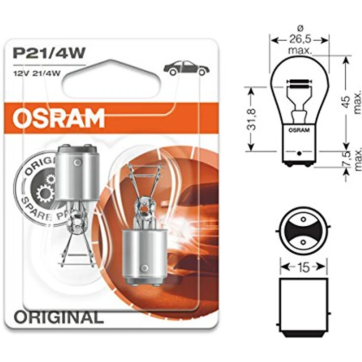 OSRAM 7225-02B Glühlampe, Blister doppio, Set of 2 – Bild 2