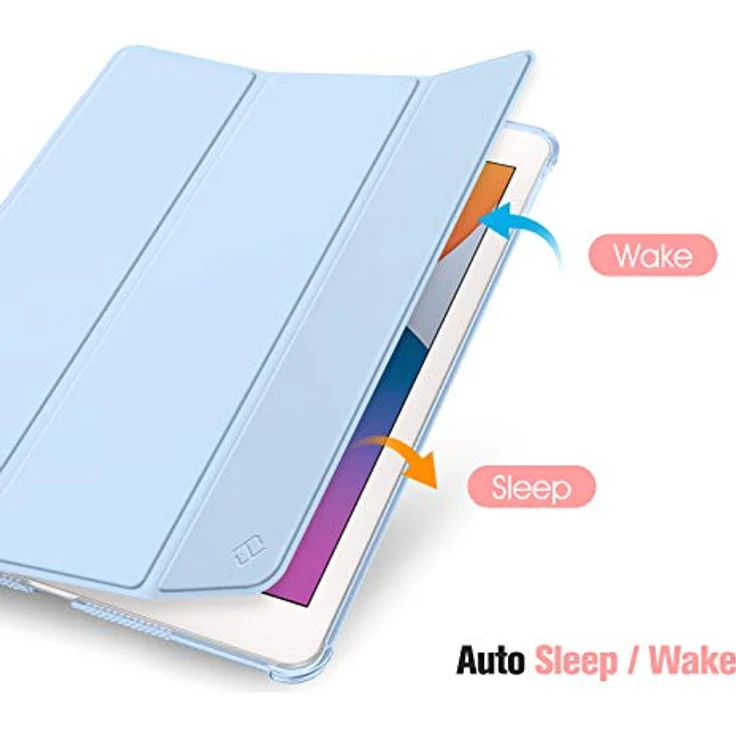 Fintie Hülle für iPad 9. Generation 2021/8. Gen 2020/7. Gen 2019 10.2 Zoll mit Stifthalter, ultradünne leichte Schutzhülle mit transparenter Rückseite und Auto Schlaf/Wach Funktion, Himmelblau – Bild 3