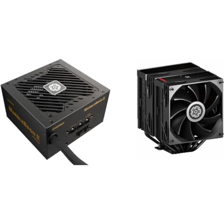 ENERMAX MARBLEBRON II EMB750-TD60D, 750 Watt modulares 3.1 ATX Gaming Netzteil mit 80PLUS Bronze und ETS-TD60D CPU Dual-Tower Kühler mit Digitalstatusanzeige