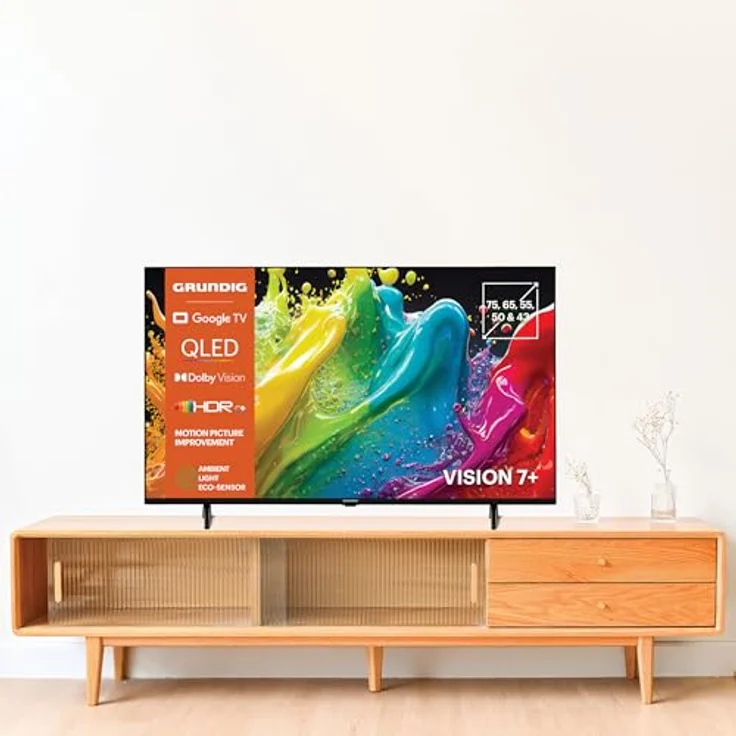 Grundig 75 VOE 84 Q, 75 Zoll QLED TV, 4K UHD, Google TV, Dolby Vision, HDR10+, Schwarz – Bild 4