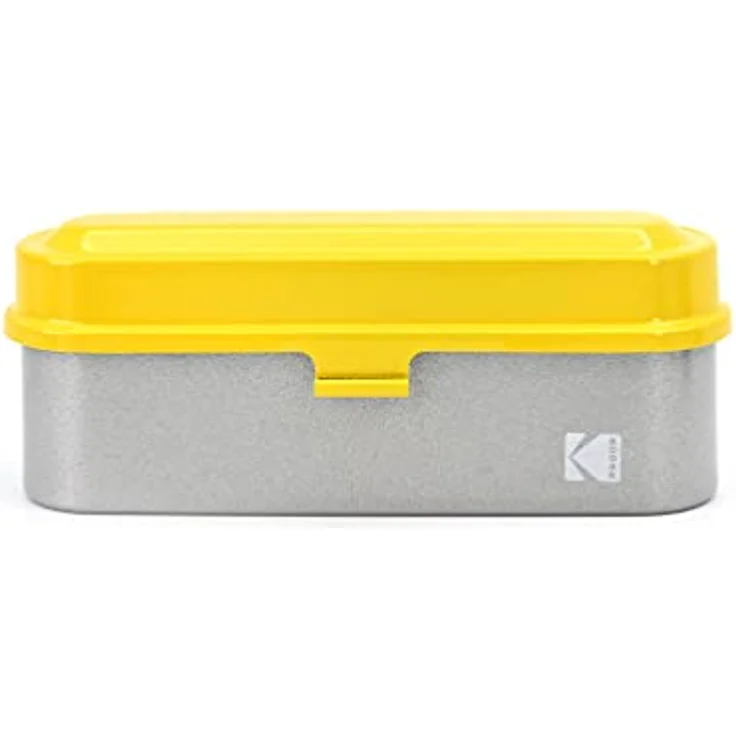 KODAK Film Case Filmkoffer, kompakter Retro-Stahlkoffer für 5 Rollen à 35 mm Folien, gelb – Bild 3