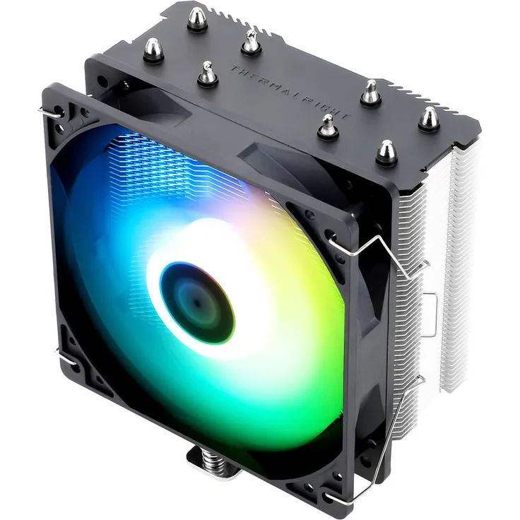 Thermalright Assasin X120 Refine SE ARGB CPU-Kühler - 120mm, schwarz-blau, kompakte Bauweise, 4 Heatpipes