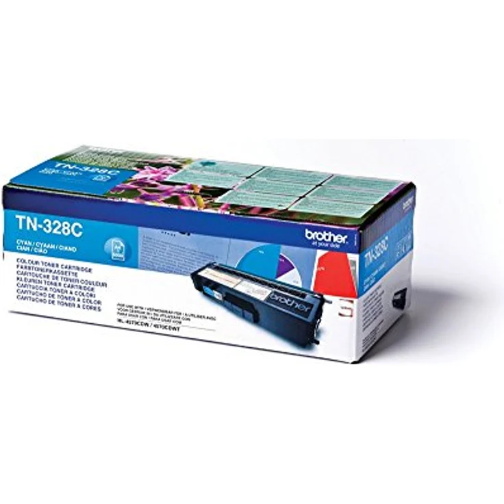 Brother TN-328C, Tonerkartusche in Cyan mit hoher Druckqualität und 3 Jahren Garantie – Bild 1