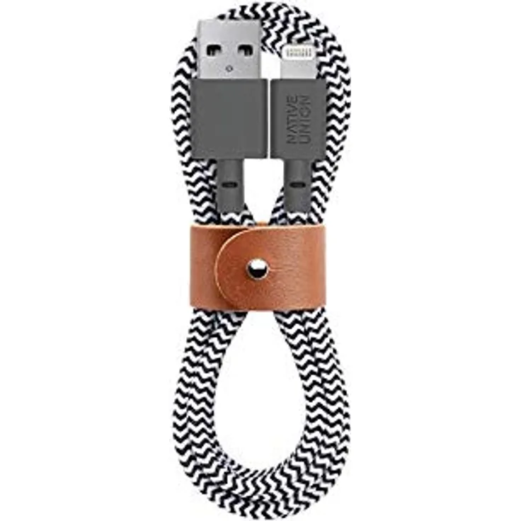 Native Union Belt Cable USB-A to Lightning 1,2m Zebra
