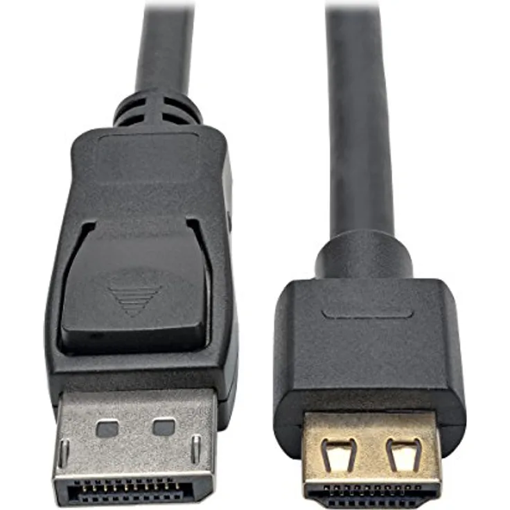 Tripp Lite P582-010-HD-V2A DisplayPort 1.2 auf aktives HDMI-Adapterkabel (Stecker/Stecker), spezieller Stecker greift fest in den HDMI-Anschluss, HDCP 2.2, 4K bei 60 Hz, 3,05 m