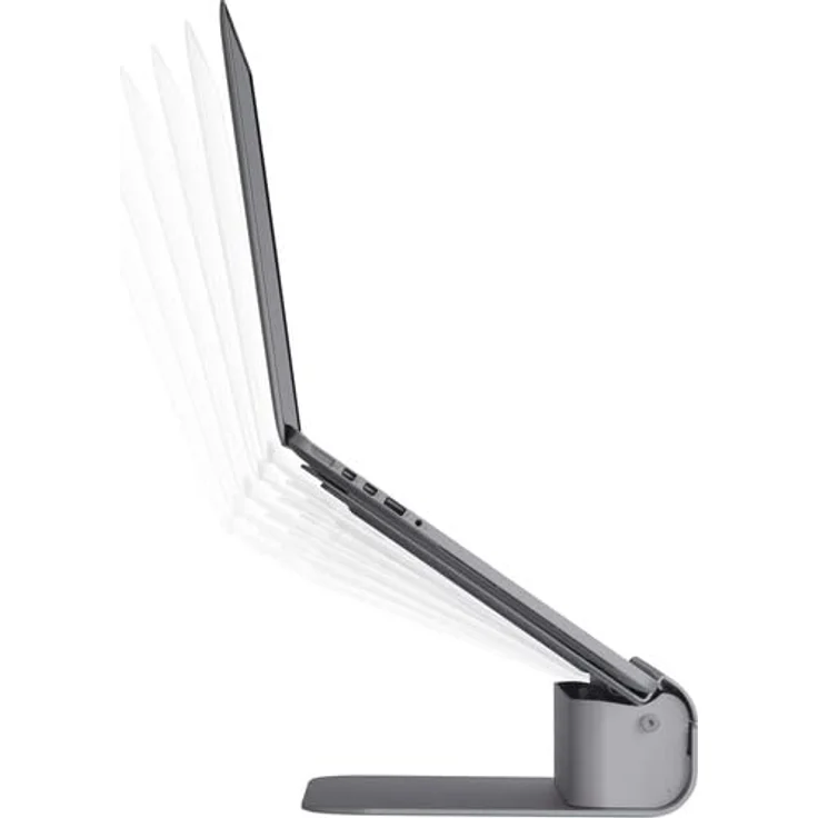 Rain Design iLevel2 Adjustable Height Laptop Stand, ergonomische Notebookhalterung in Space Gray mit höhenverstellbarem Slider und Kühlfunktion – Bild 2