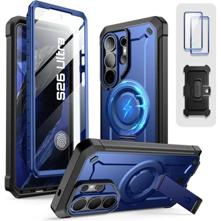 SUPCASE UBPro Mag, Outdoor Handyhülle für Samsung Galaxy S26 Ultra mit integrierten Displayschutz und MagSafe, Cobal