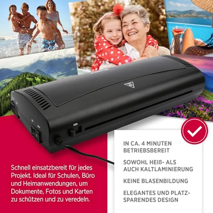 Olympia 4 in 1 Set A 230 Laminierset für A4, schwarz – Bild 3